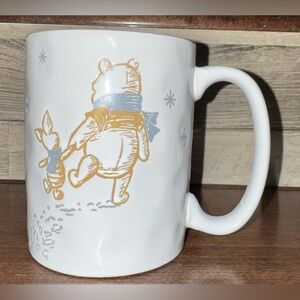 🥰 Disney Winnie The Pooh & Piglet Coffee Mug Winter Holiday "Winter and Snow"